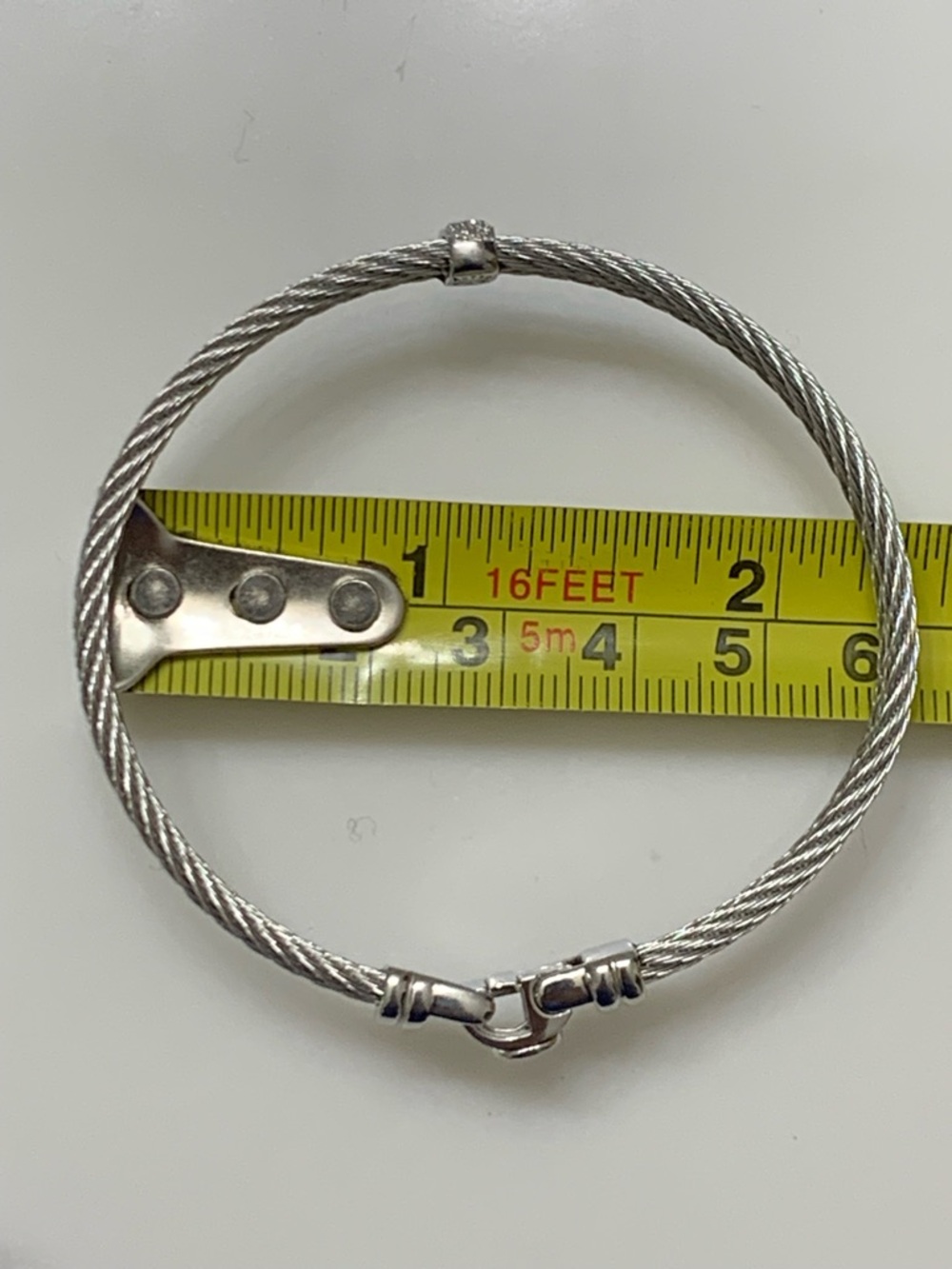ALOR 18k White Gold & Stainless Steel Bracelet With Diamonds - Picture 6 of 6